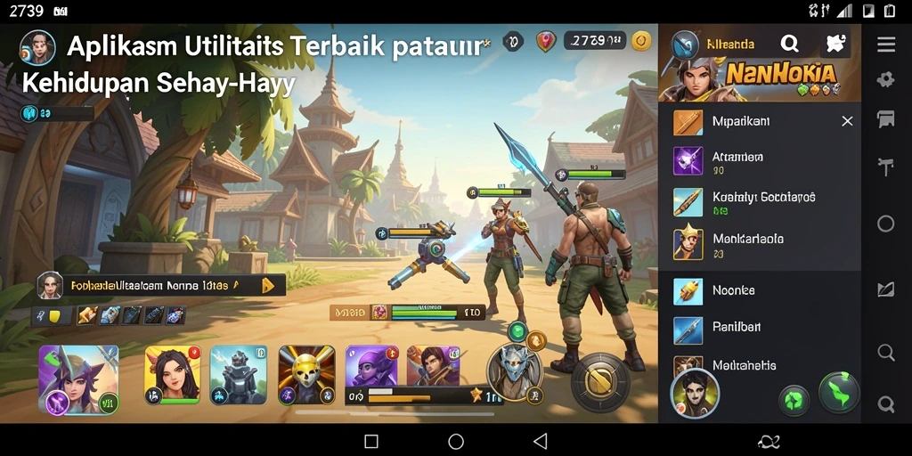 Tampilan utama aplikasi 2739 dengan fitur-fitur utilitas yang mudah digunakan.