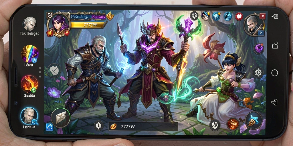 Gameplay seru di dunia fantasi 7777W.