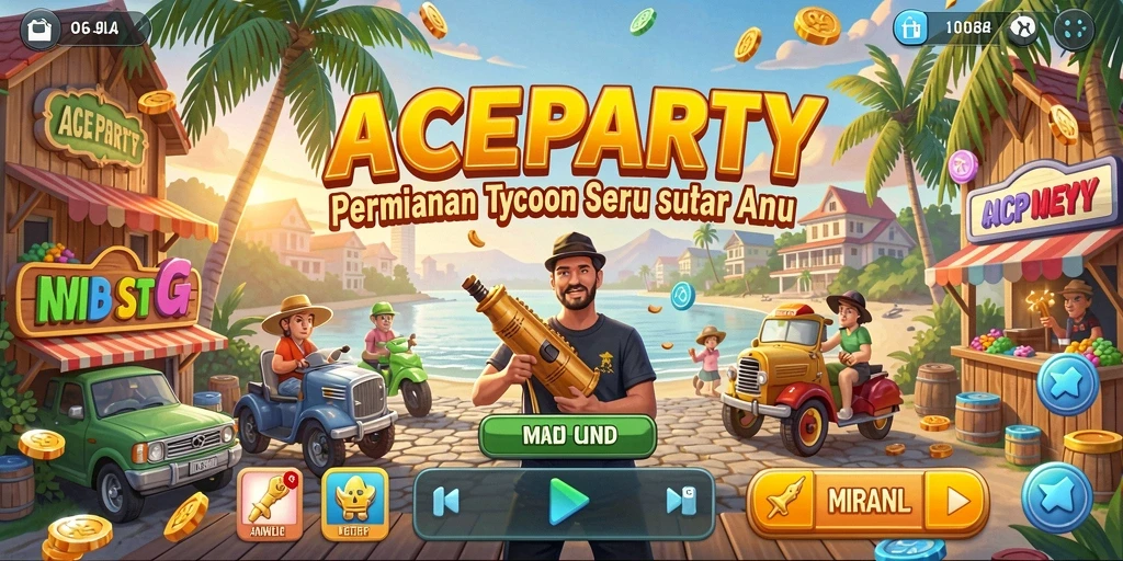 Tampilan menarik dari gameplay ACEPARTY yang penuh strategi.