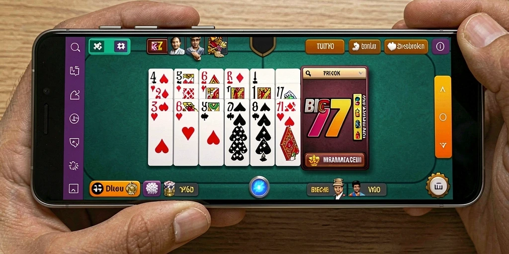 Tampilan gameplay seru dalam permainan Domino BIG77.