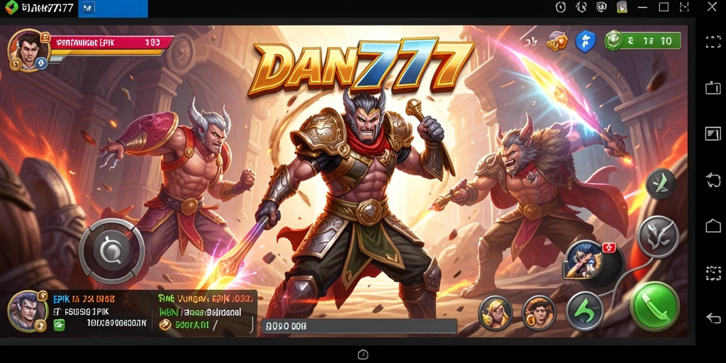 Screenshot gameplay pertarungan intens di DAN777.