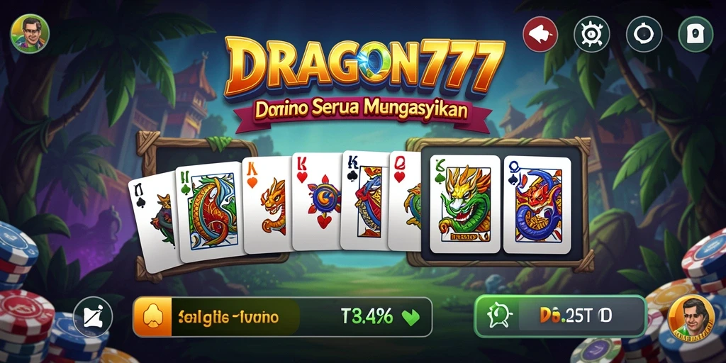 Tangkapan layar gameplay DRAGON777 yang menampilkan momen seru permainan Domino.