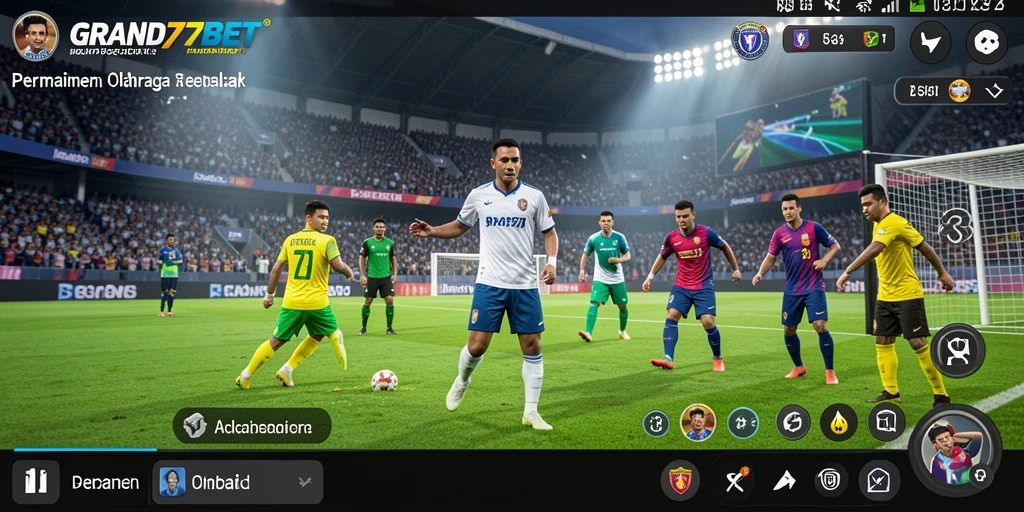Tampilan gameplay yang menarik dari GRAND77BET dengan berbagai pilihan olahraga.