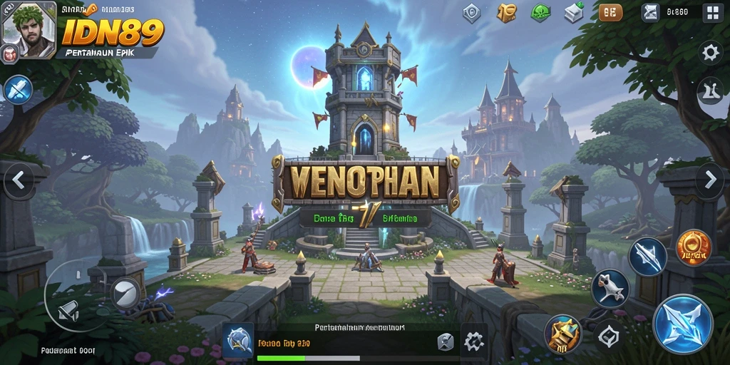 Tampilan permainan Tower Defense yang seru dan menarik