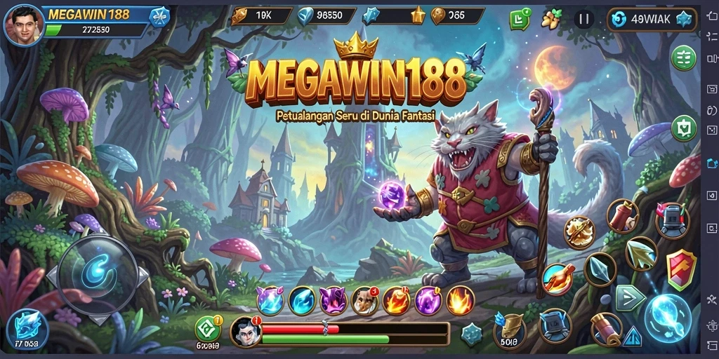 Screenshot gameplay MEGAWIN188 menampilkan aksi petualangan yang mendebarkan.