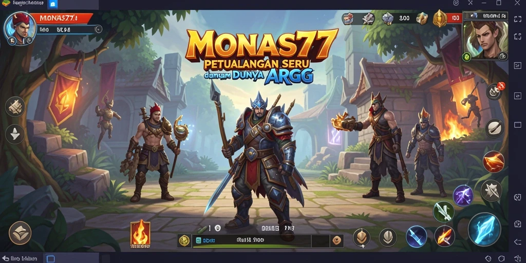 Tampilan seru dari gameplay ARPG MONAS77