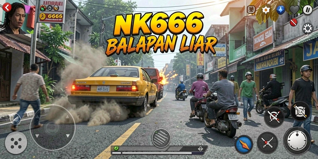 Gameplay Racing NK666 yang menegangkan dan seru.