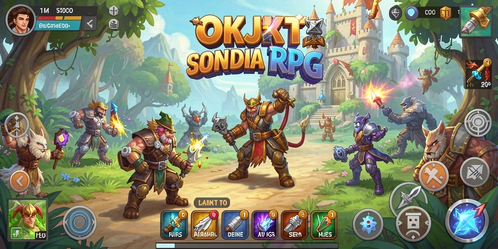Tampilan gameplay OKJKT dengan pertarungan seru dan strategi mendalam.