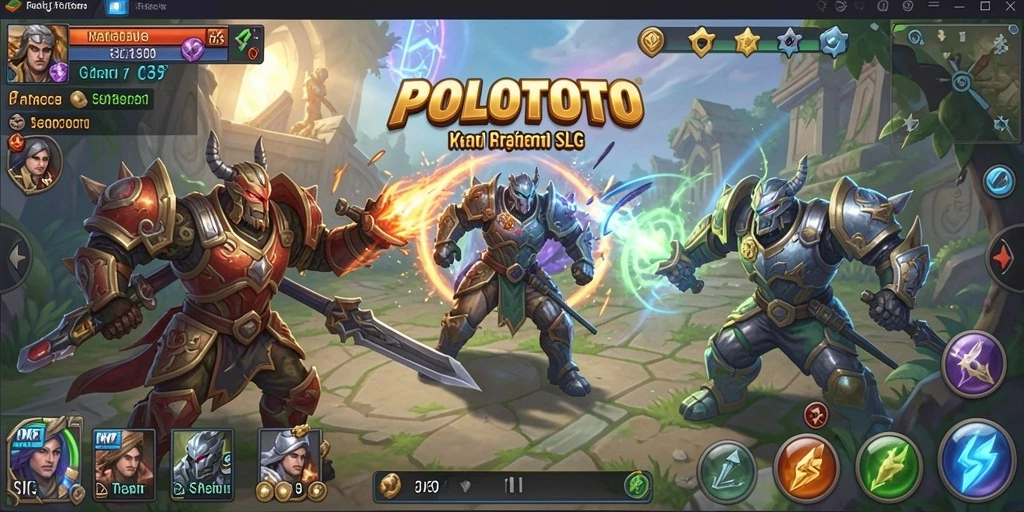 Tampilan gameplay menarik dari POLOTOTO dengan strategi SLG.