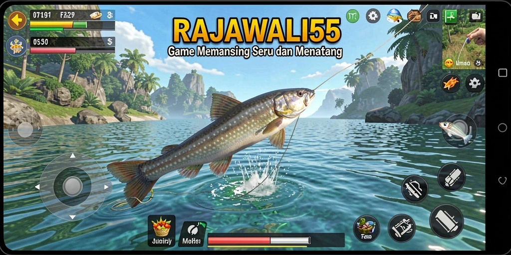 Tampilan menggembirakan saat menangkap ikan di RAJAWALI55.