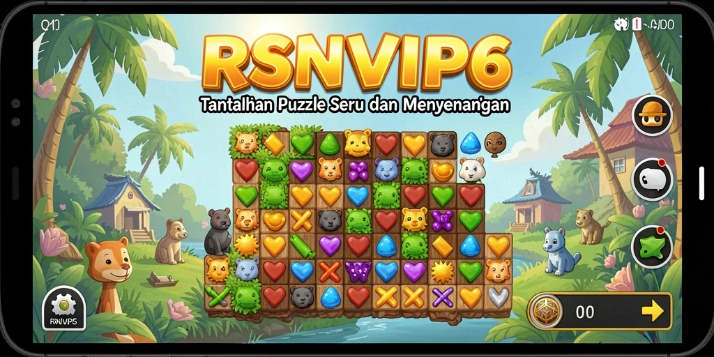 Screenshot gameplay RSNVIP6 menampilkan tantangan Puzzle menarik.