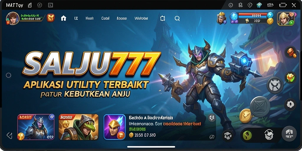 Tampilan antarmuka aplikasi SALJU777 yang sederhana dan efektif.