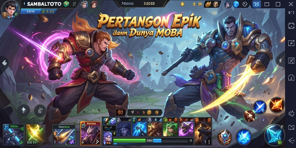 Screenshot gameplay SAMBALTOTO menunjukkan aksi seru dan strategi tim.