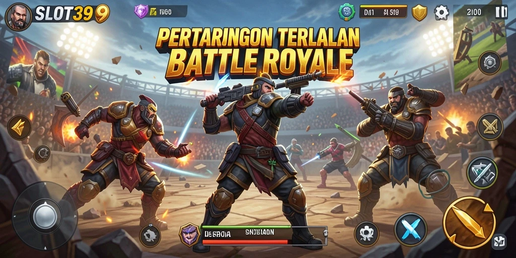 Gameplay SLOT39 dengan aksi seru dan grafis memukau dalam arena Battle Royale.