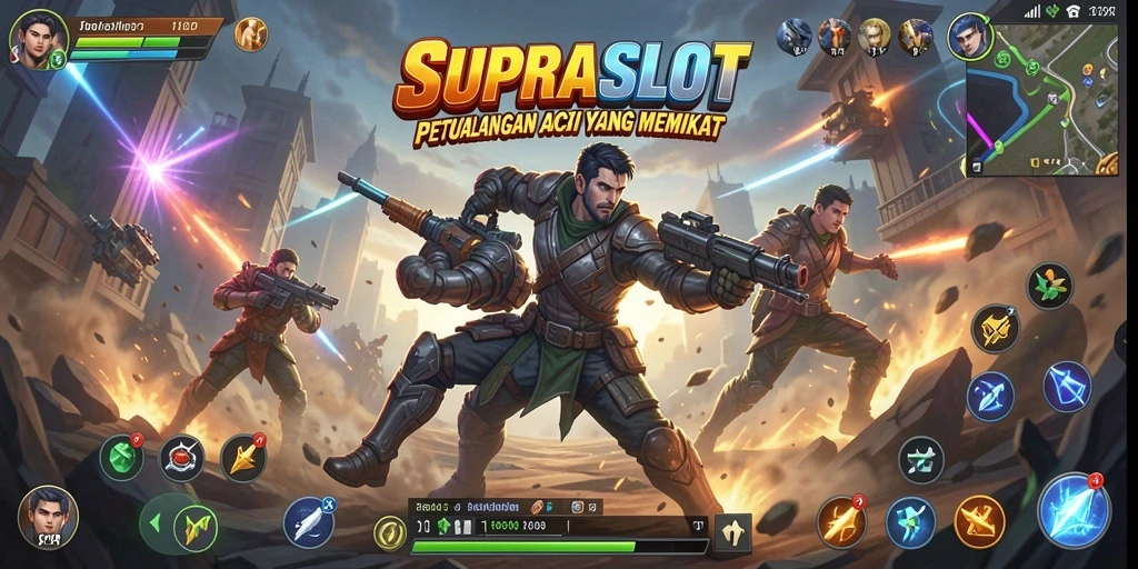 Tampilan gameplay mendebarkan dari SUPRASLOT dengan aksi yang seru.