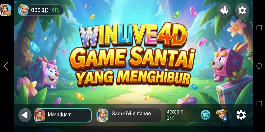 Screenshot gameplay WINLIVE4D yang penuh warna dan menghibur.