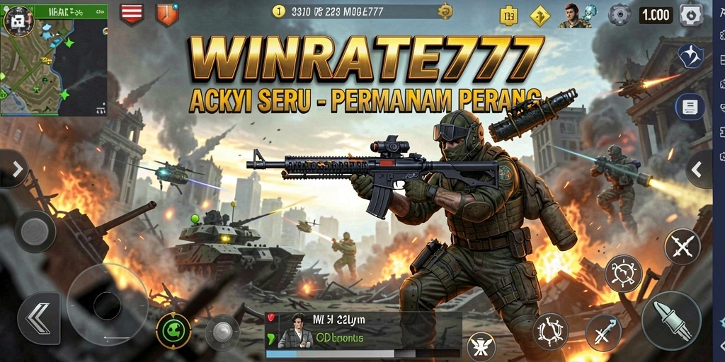 Screenshot utama dari gameplay Action yang mendebarkan di WINRATE777.