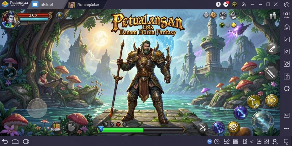 Screenshot ZK3 menampilkan aksi seru dalam pertempuran RPG.