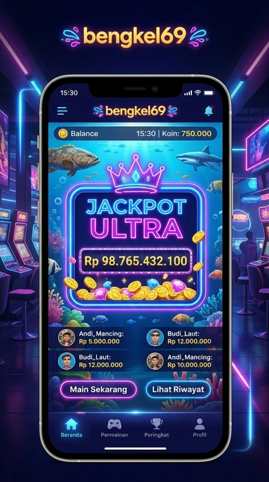 Tampilan utama aplikasi bengkel69 yang menarik.